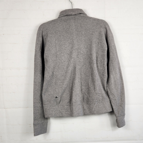 Lululemon Go Forward Cowl Neck Fleece Pullover Sweater Heathered Light Grey 6 - Picture 3 of 12